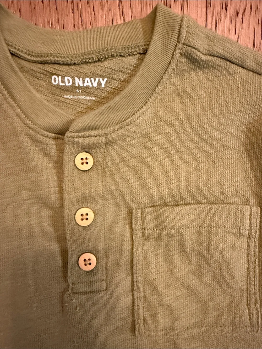 Old Navy Short Sleeve Henley Tee Set - Olive & Navy
